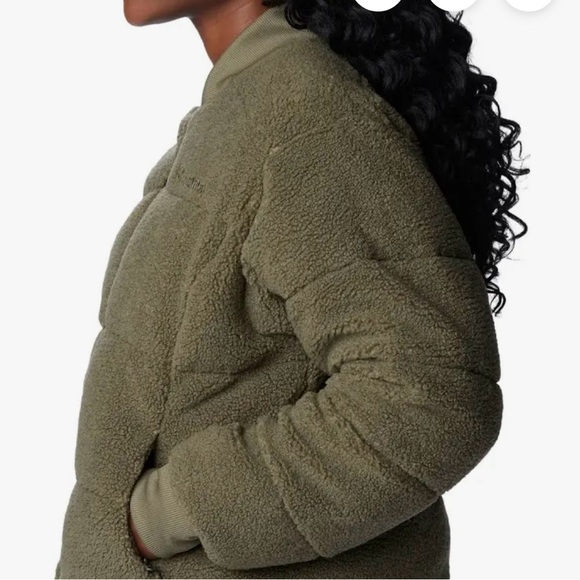 NWT COLUMBIA PUFFECT SHERPA BOMBER JACKET MSRP $190 OLIVE GREEN - Picture 3 of 17